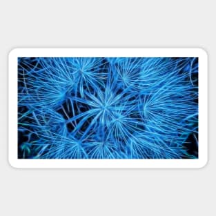 onion seed head in glowing blue style Sticker